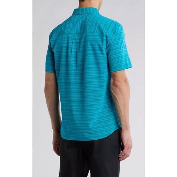 COTOPAXI Men’s Blue Stripe Cambio Short Sleeve Button Up Shirt Size XL - Picture 2 of 6